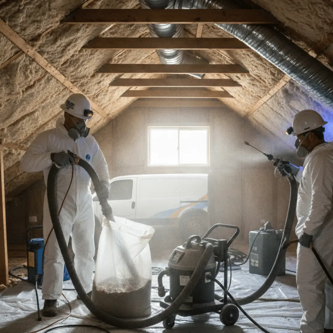 Attic duct cleaning and insulation service by Go Air Ducts