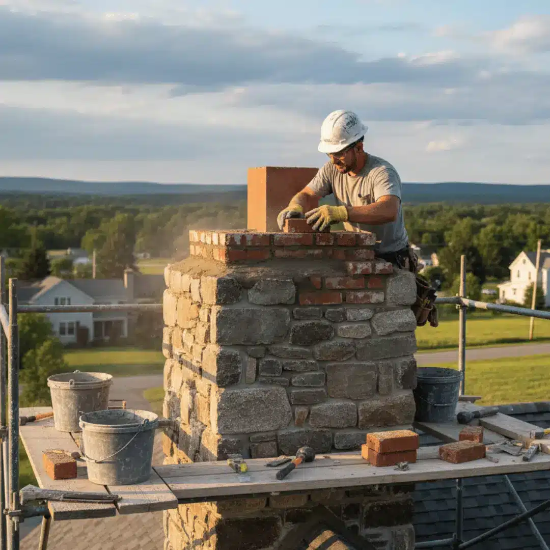 Go Air Ducts chimney brickwork installation