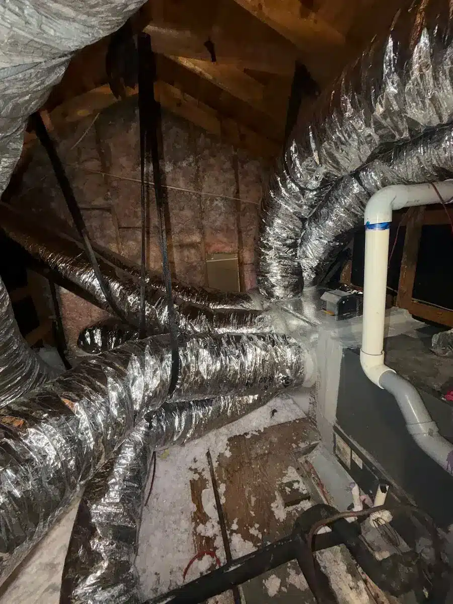 Ductwork in attic for Go Air Ducts service