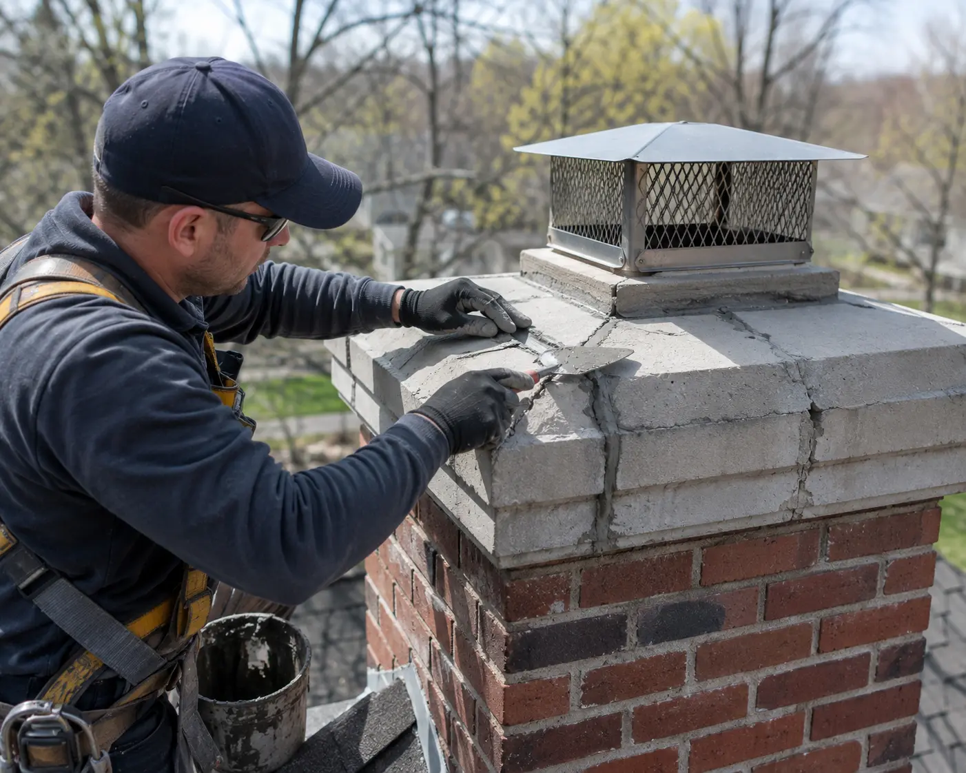Go Air Ducts chimney crown repair