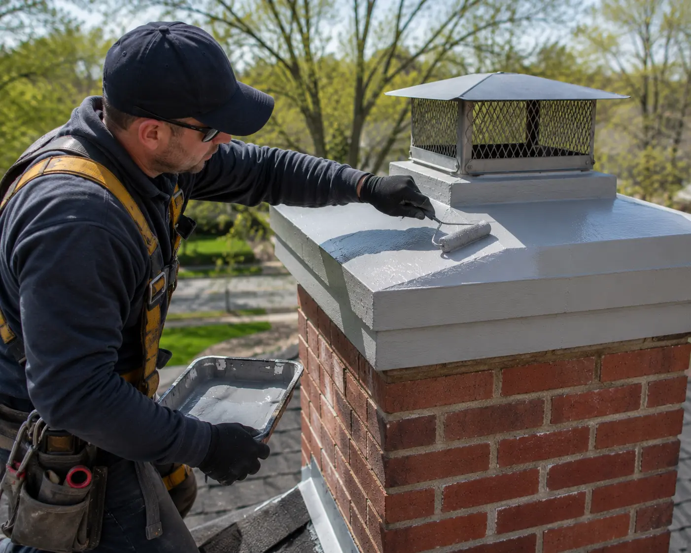 Go Air Ducts chimney crown sealing