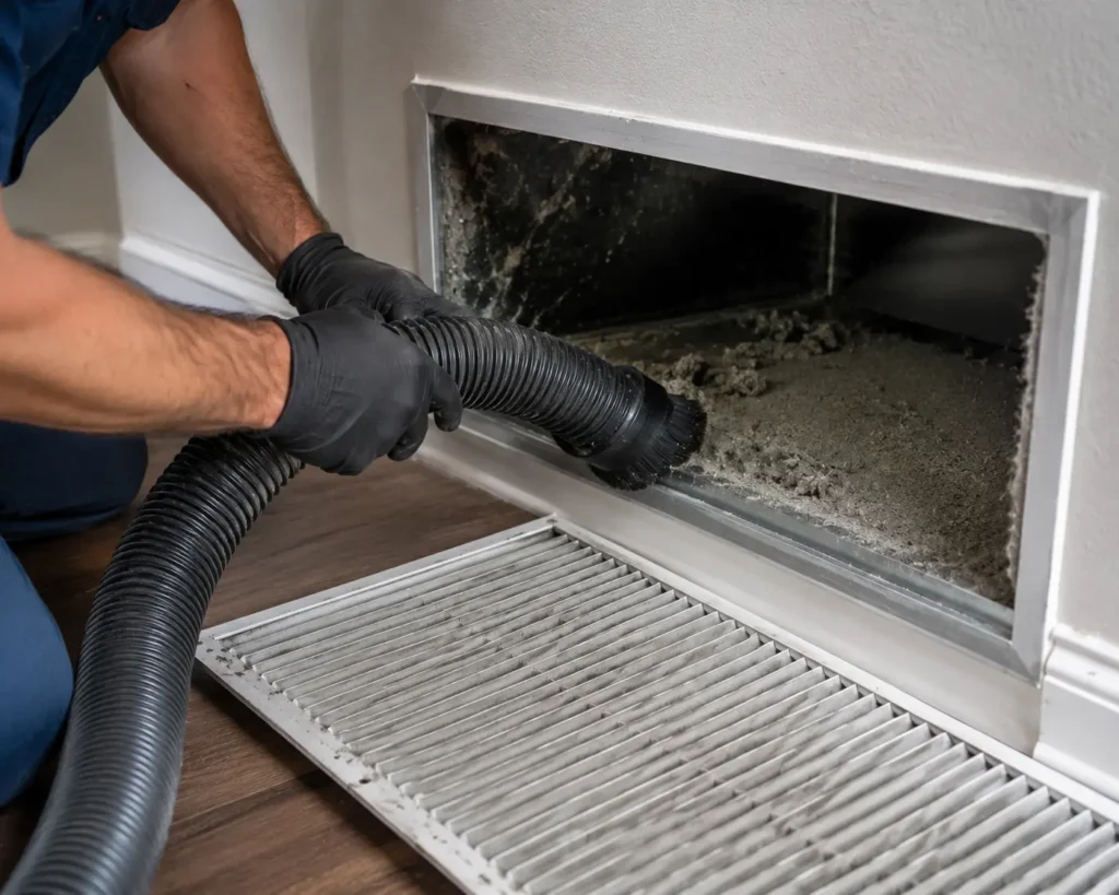 Go Air Ducts return air vent cleaning